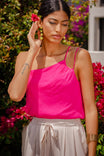 Ruched Asymmetrical Strappy Tank