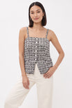Structured Tweed Vest Top