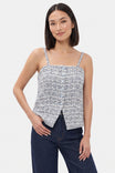 Structured Tweed Vest Top