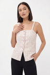 Structured Tweed Vest Top