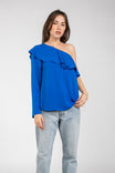 One Shoulder Ruffle Blouse