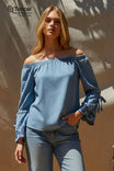 Embroidered Eyelet Tencel Blouse
