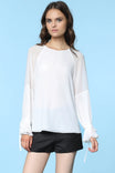 Pleated Bell Sleeve Blouse