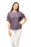 Double Ruffle Sleeve Blouse - TF