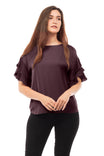Double Ruffle Sleeve Blouse - TF