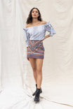 Cold Shoulder Tie Sleeve Blouse
