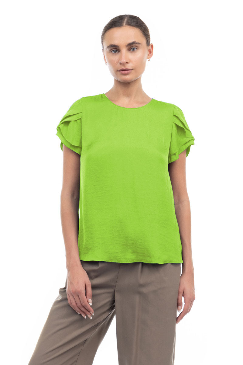 【Sugar】Tulip Blouse Tulip Short Sleeve Blouse – Naked Zebra Wholesale