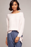 Long Sleeve Tie Cuff Blouse