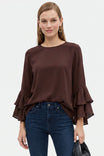 Ruffled Bell Sleeve Blouse