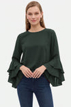 Ruffled Bell Sleeve Blouse