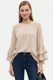 Ruffled Bell Sleeve Blouse