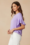 Bell Sleeve Round Neck Blouse