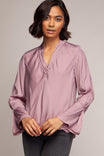 Surplice Twisted Detail Long Sleeve Blouse