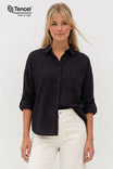 Oversized Button Down Shirt With Pocket