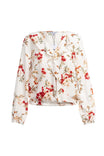 Floral Elasticized Waist Blouse