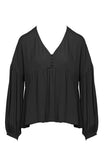 Long Sleeve Blouse With Button Detail