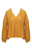 Long Sleeve Blouse With Button Detail