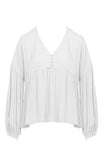 Long Sleeve Blouse With Button Detail