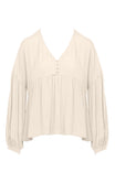 Long Sleeve Blouse With Button Detail