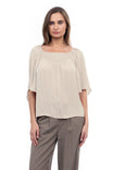 Peasant Blouse With Front Smocking Detail
