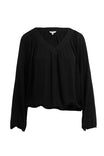 Neck Raglan Long Sleeve Blouse