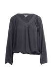 Neck Raglan Long Sleeve Blouse