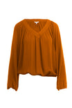Neck Raglan Long Sleeve Blouse