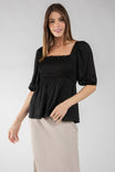 Short Sleeve Square Neck Top