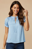 Raglan Sleeve Blouse With Frill Front Detail