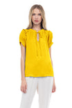 Raglan Sleeve Blouse With Frill Front Detail