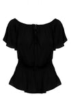 Off Shoulder Blouse With Smocked Waist Detail