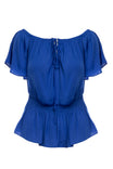 Off Shoulder Blouse With Smocked Waist Detail