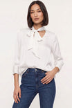 3/4 Sleeve Tie Neck Blouse