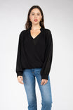 Flowy Blouse With Inside V Neck Tank