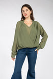 Flowy Blouse With Inside V Neck Tank