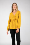 Neck Blouse With Front Tunnel Detail