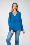Neck Blouse With Front Tunnel Detail