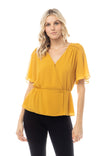 Wrap Blouse With Shoulder Pintak Detail