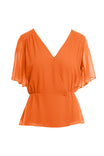 Wrap Blouse With Shoulder Pintak Detail