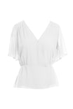Wrap Blouse With Shoulder Pintak Detail