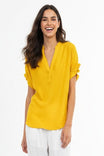 Flutter Sleeve Blouse With Back Detail