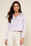 Cropped Blouse With Patch Pockets