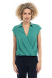 Cropped Surplice Top