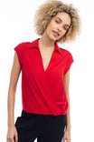 Cropped Surplice Top
