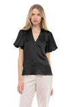Pullover Blouse With Puff Sleeves