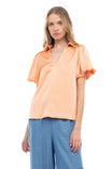 Pullover Blouse With Puff Sleeves