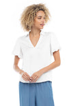 Pullover Blouse With Puff Sleeves