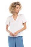 Pullover Blouse With Puff Sleeves