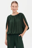 Grecian Drape Bubble Blouse