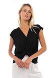 Twisted Chiffon Crop Top